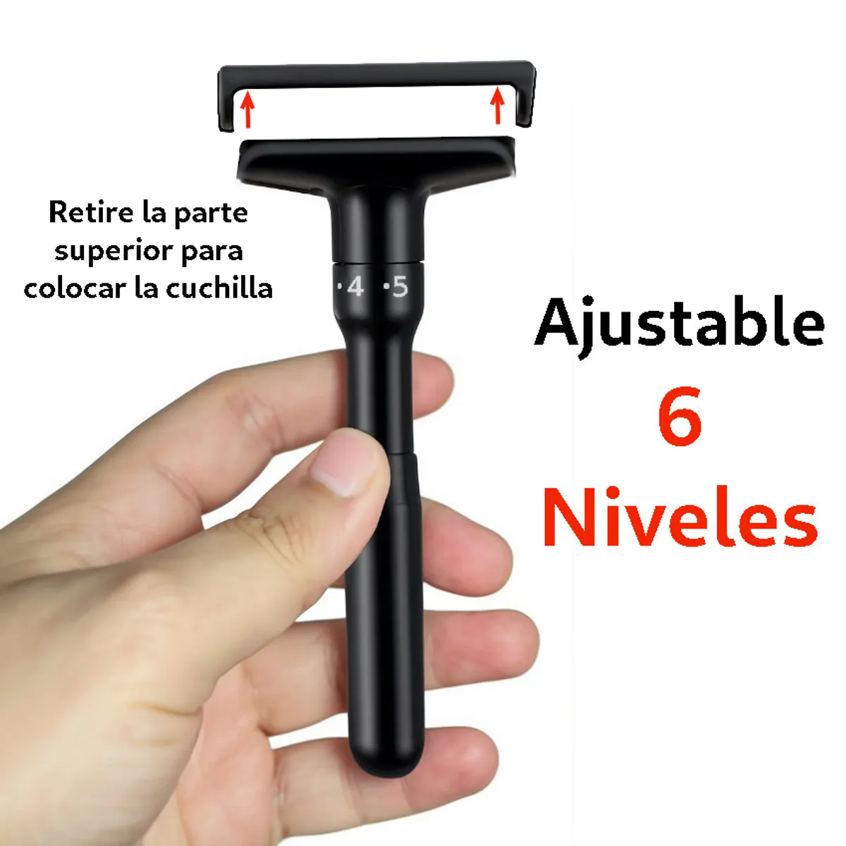 GENERICO - Máquina Afeitar Rasuradora Afeitadora Clásica Inoxidable 6 niveles