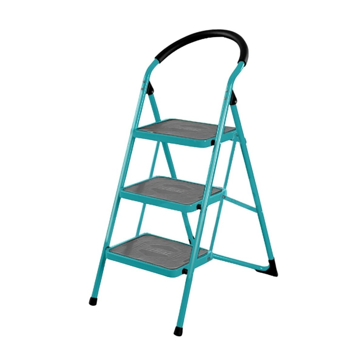 TOTAL TOOLS - Escalera tubular de acero 3 pasos soporta 150kg Total