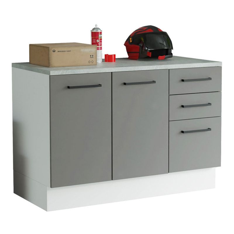 MADESA - Mueble Multiuso para Garaje Agata 120 cm 2 Puertas 3 Cajones