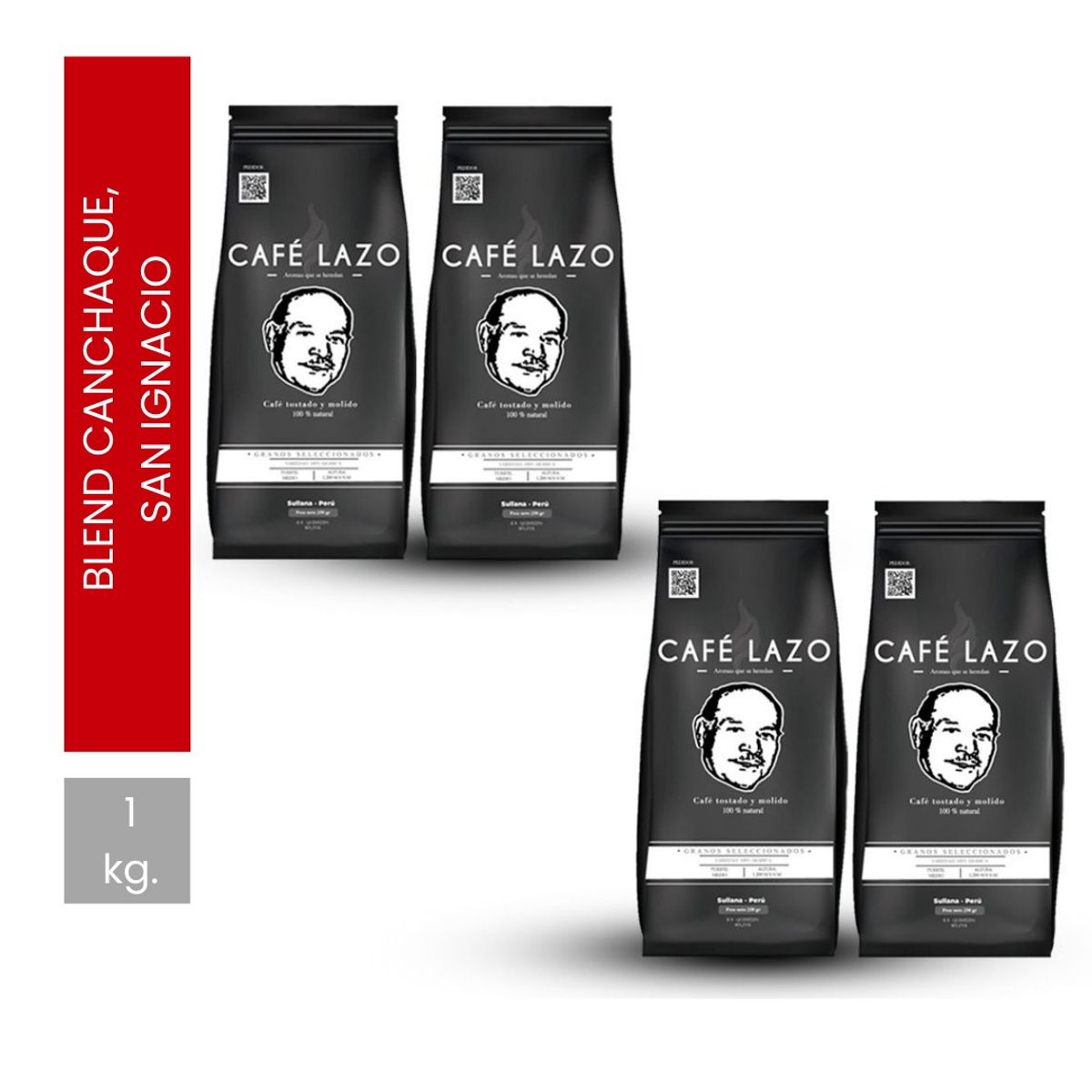 CAFE LAZO - Café tostado y molido 1 kg - Blend Canchaque y San Ignacio