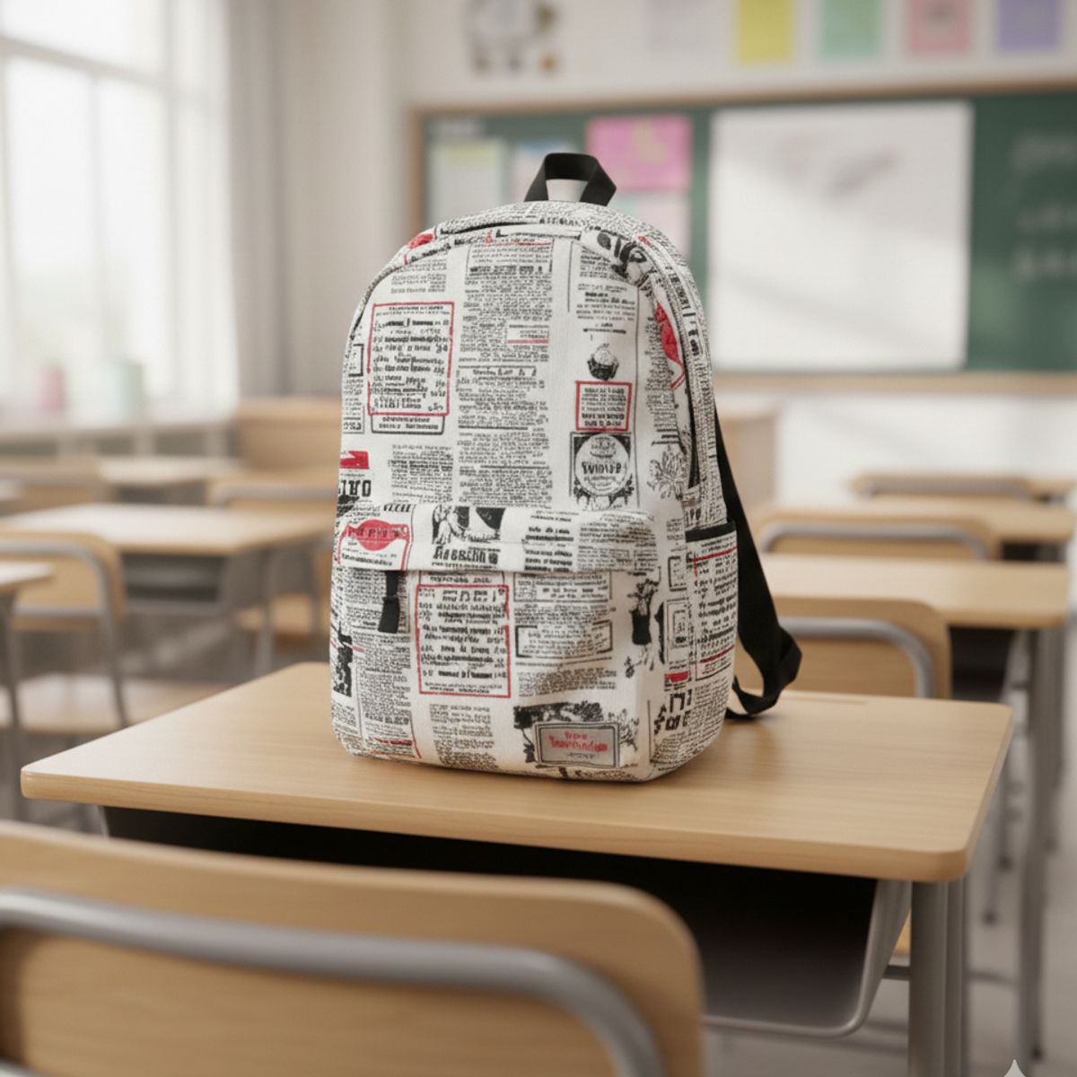 GENERICO - Mochila Kawaii News Blanca