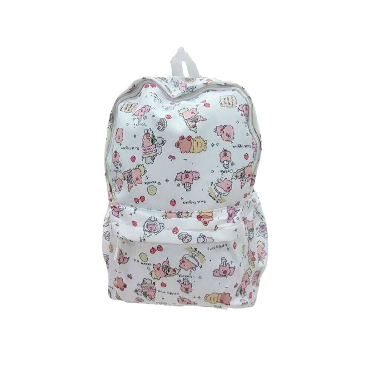GENERICO - Mochila Kawaii Capibara Blanca
