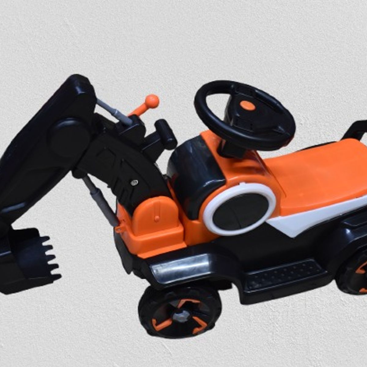 GENERICO - BUGUI EN FORMA DE EXCAVADORA COLOR ANARANJADO Y NEGRO