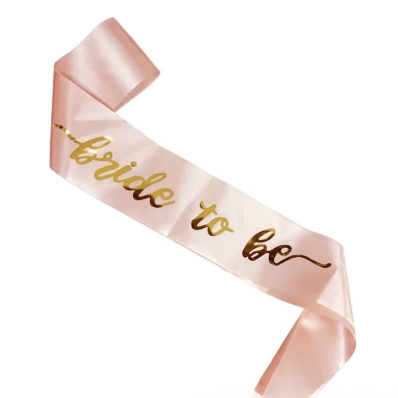 GENERICO - Banda para novia despedida de soltera Bride to be oro rosa
