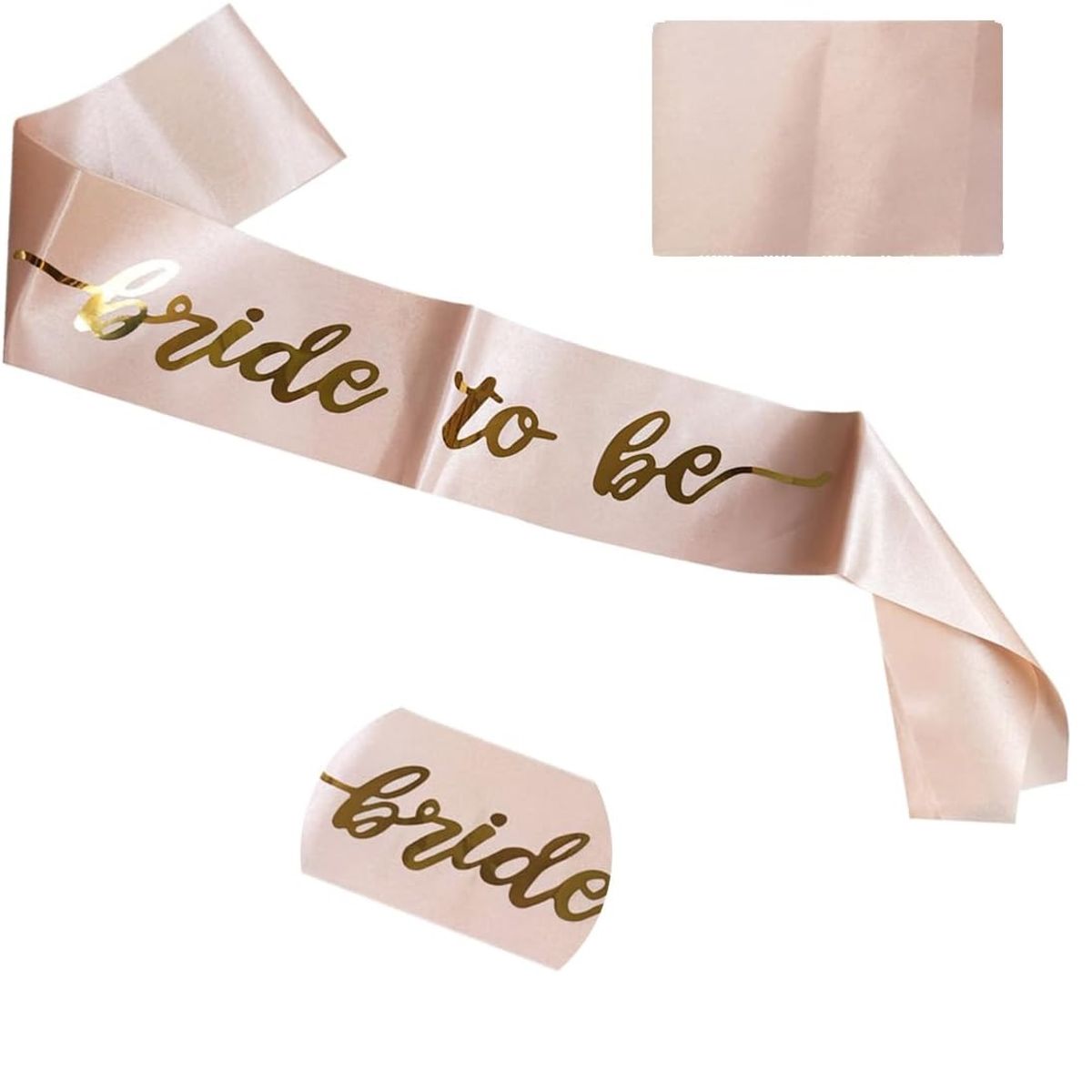 GENERICO - Banda para novia despedida de soltera Bride to be oro rosa