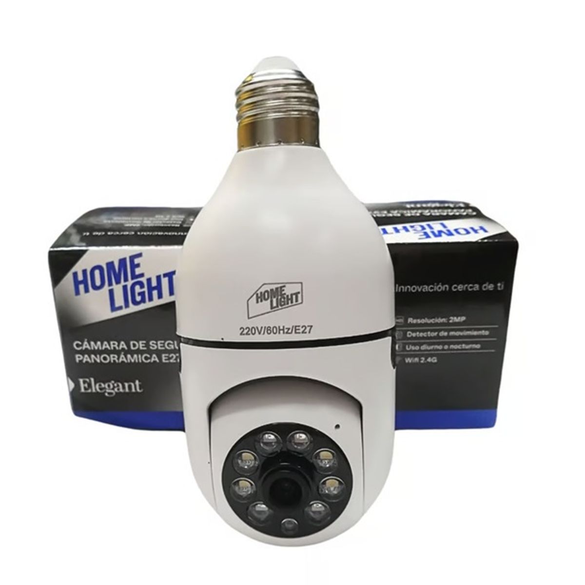 HOME LIGHT - FOCO Camara de Seguridad Panoramica Wifi E27