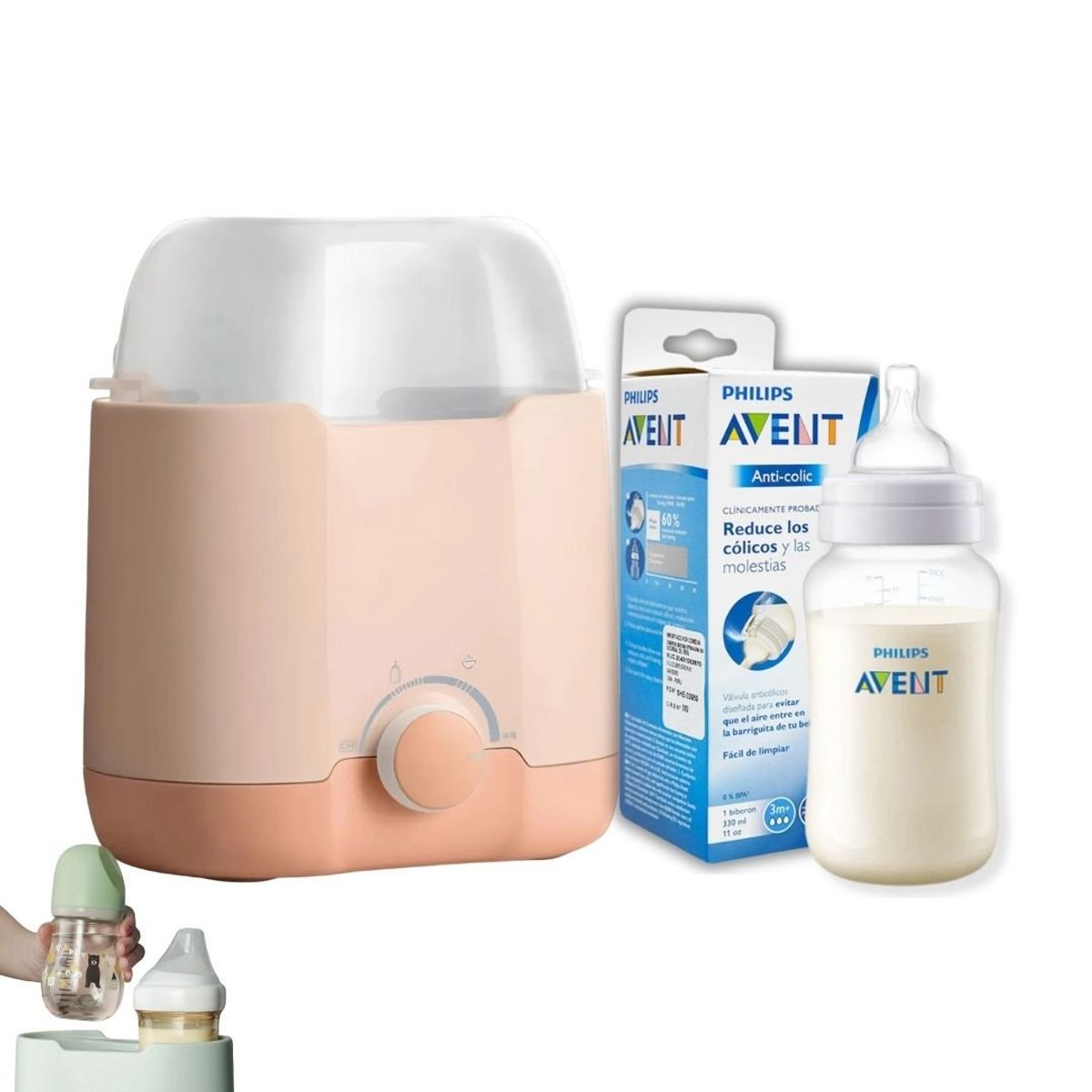 GENERICO - Calentador Y Esterilizador De Biberones Multifuncional + Biberon 11Oz