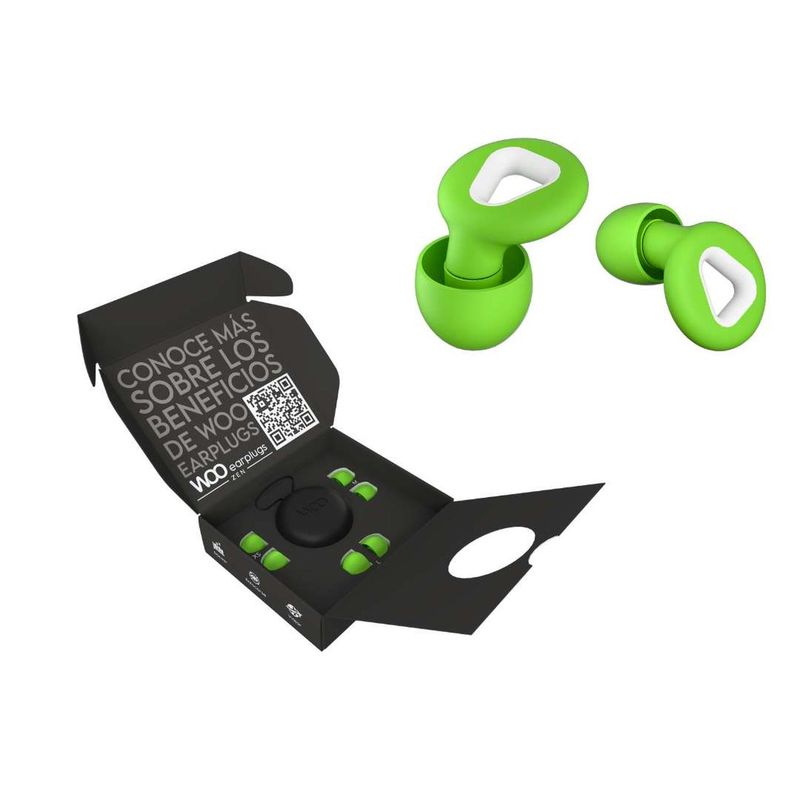 WOO EARPLUGS - Woo Earplugs Zen Tapones Auditivos Reutilizables 30db - Verde