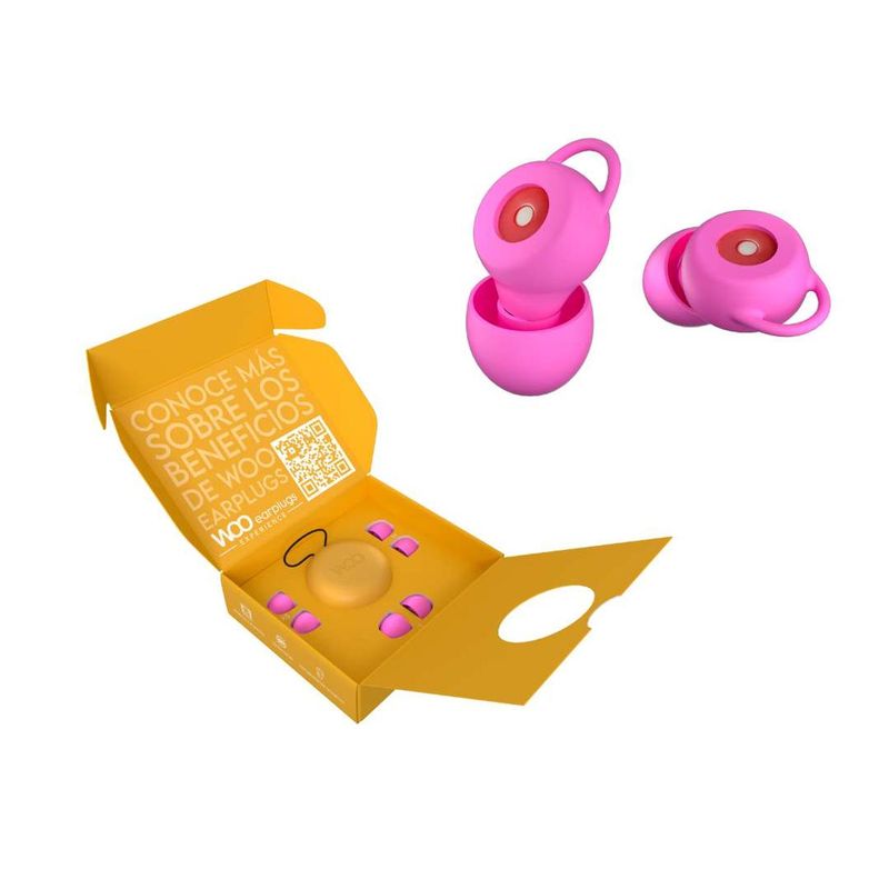 WOO EARPLUGS - Woo Earplugs Experience Tapones Auditivos 20db - Rosa