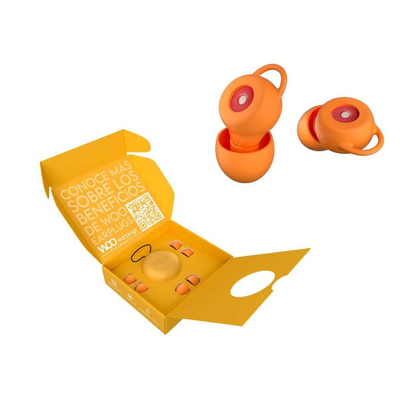 WOO EARPLUGS - Woo Earplugs Experience Tapones Auditivos 20db - Naranja