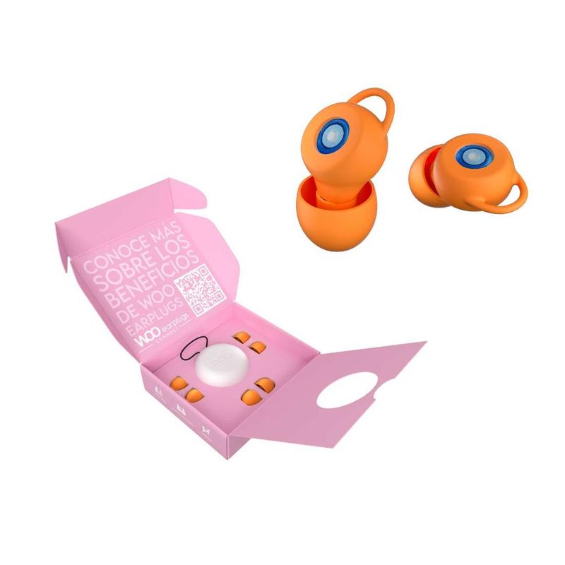 WOO EARPLUGS - Woo Earplugs Connect Tapones Auditivos 16db - Naranja