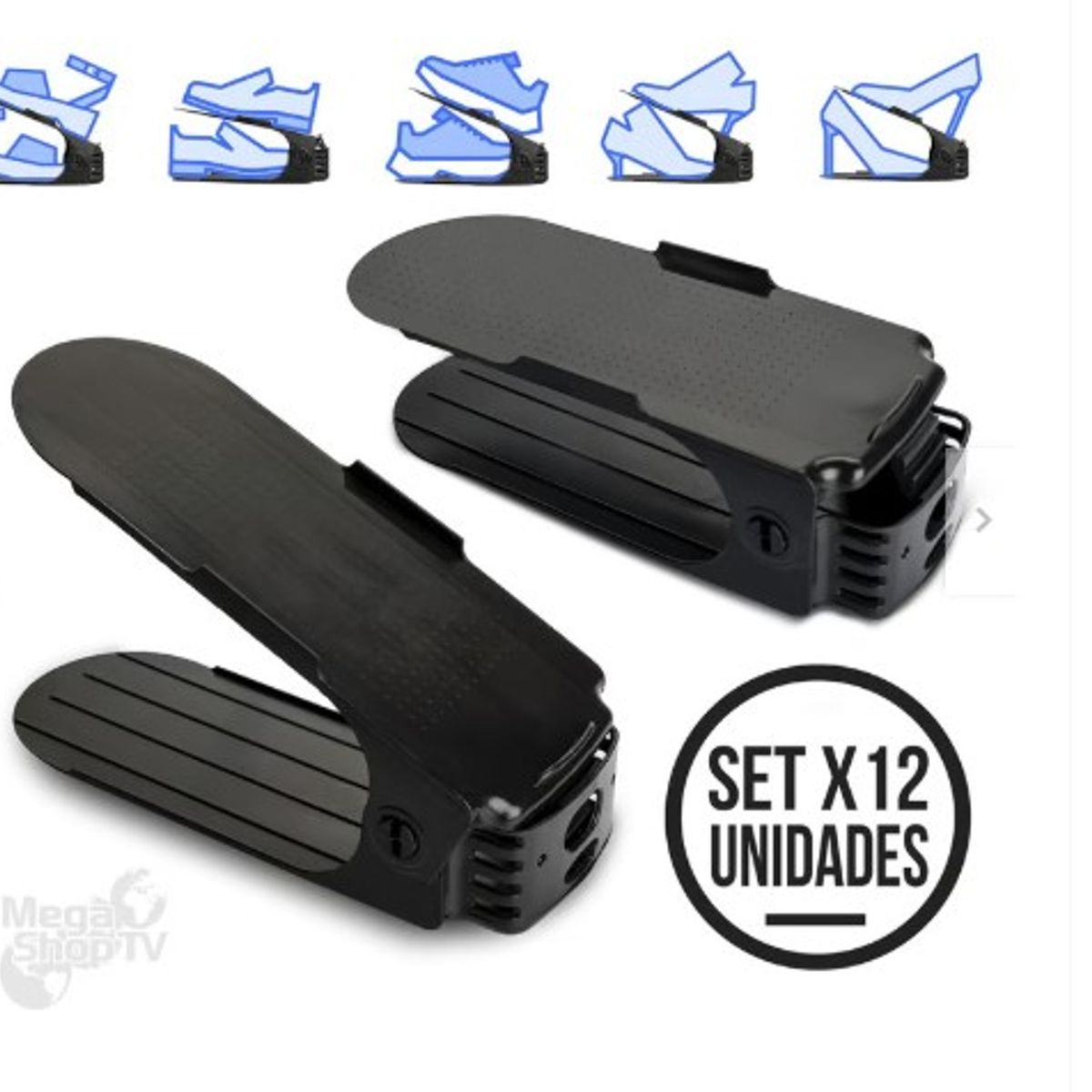 GENERICO - Set X12 Porta zapatos moderno organizador de zapatos zapatero