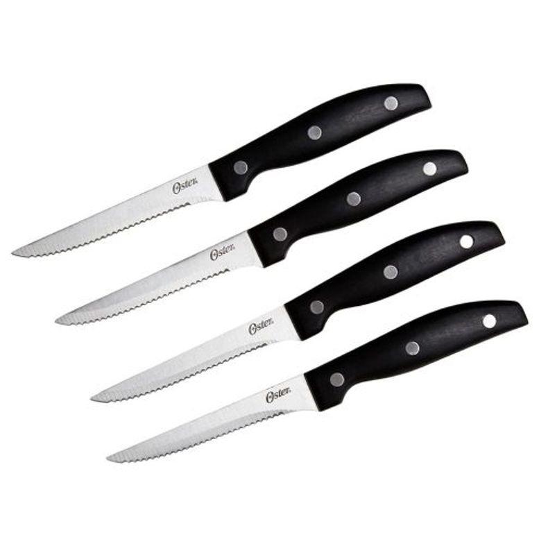 OSTER - Set de Cuchillos Oster 4Pzs GRANGER Acero Inoxidable Negro 75681 04