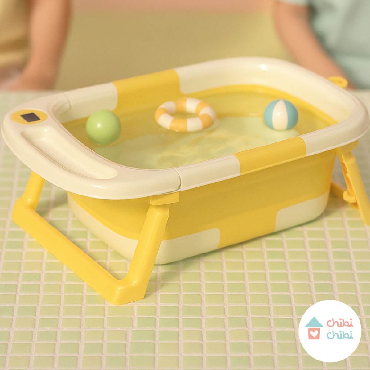 CHIBI CHIBI - Tina plegable con termómetro