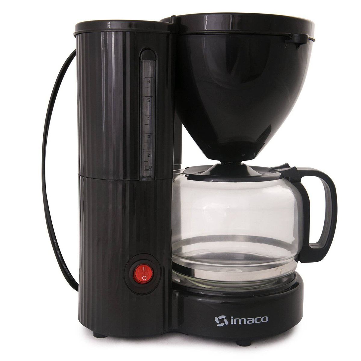 IMACO - Cafetera eléctrica icm608n 6 a 8 tazas negro