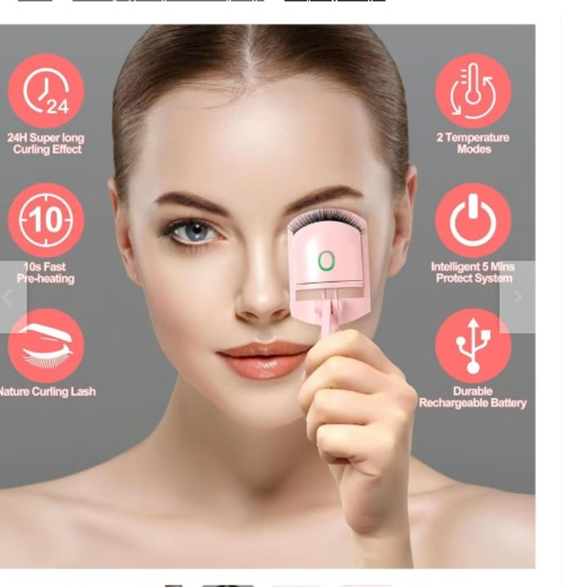 GENERICO - Rizador Electrico Pestañas Belleza Ojos Efecto Natural