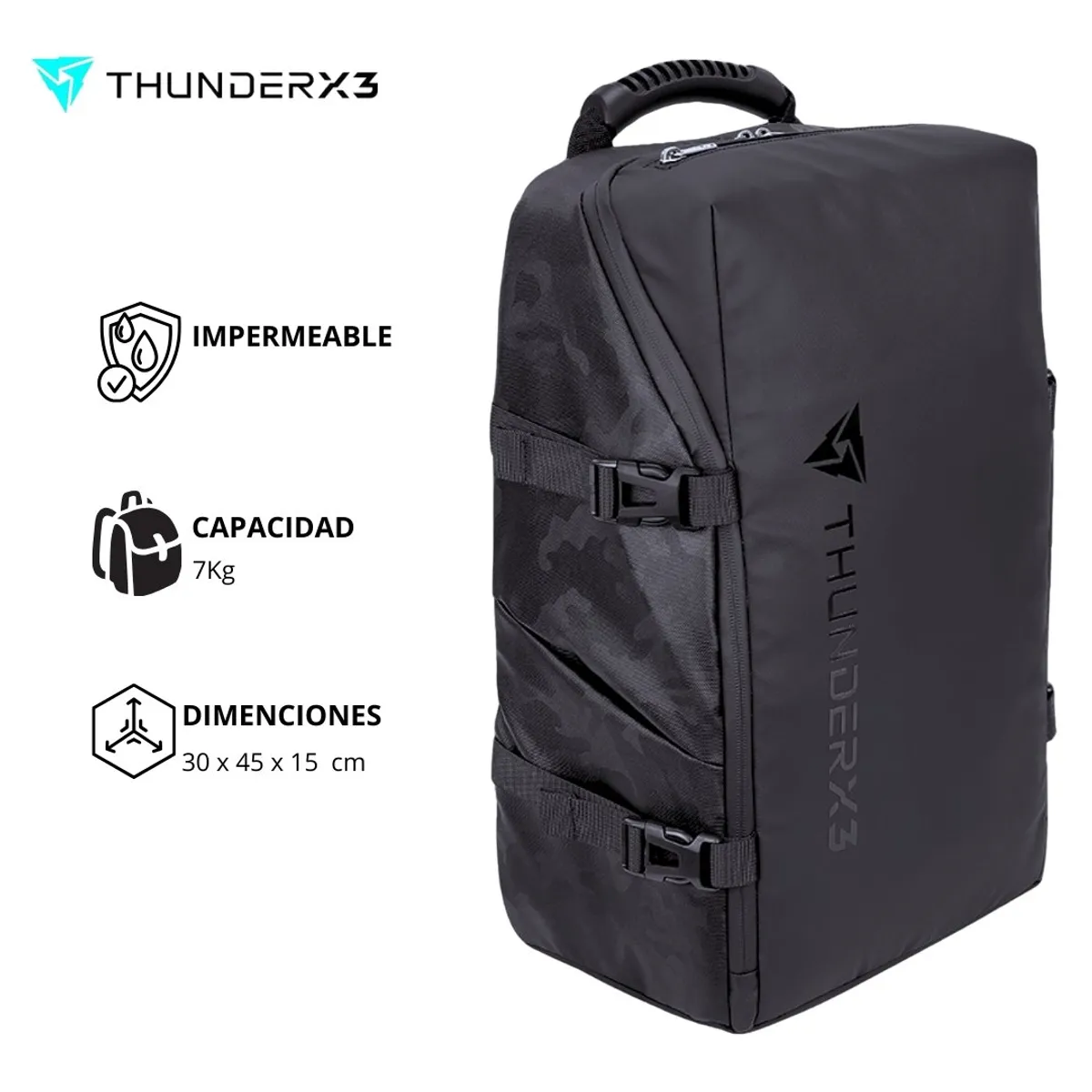 THUNDER X3 - Mochila Gamer ThunderX3 B15 BAG-BLACK-V1