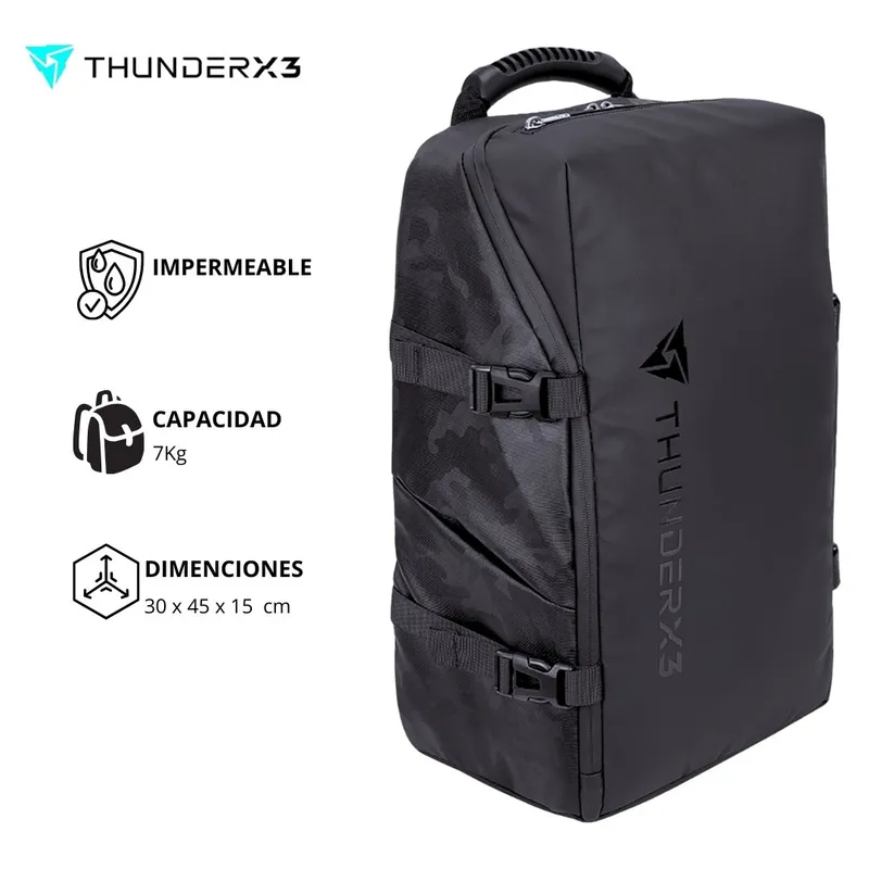 THUNDER X3 - Mochila Gamer ThunderX3 B15 BAG-BLACK-V1
