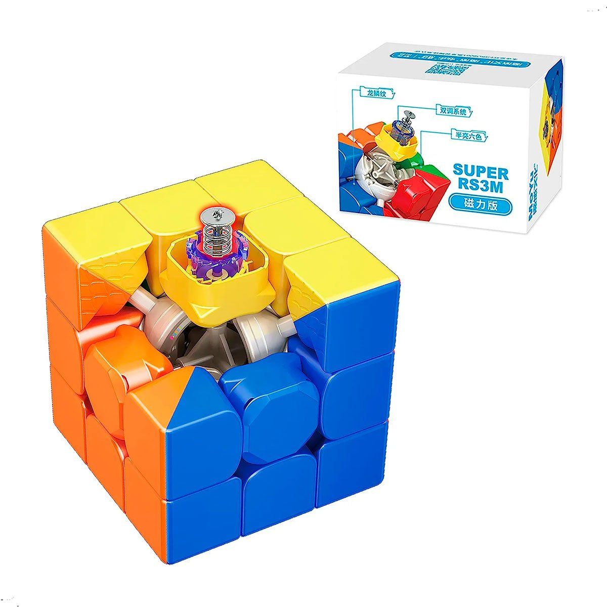 MOYU - Cubo Mágico Moyu 3x3 Magnético Meilong Cubo Rs3m