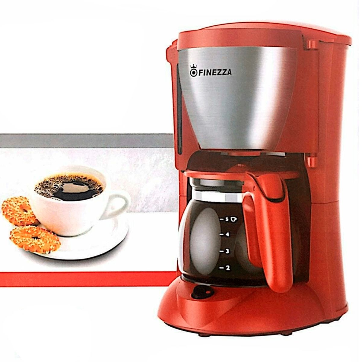 FINEZZA - Cafetera Electrica 4-6 Tazas CK-674F