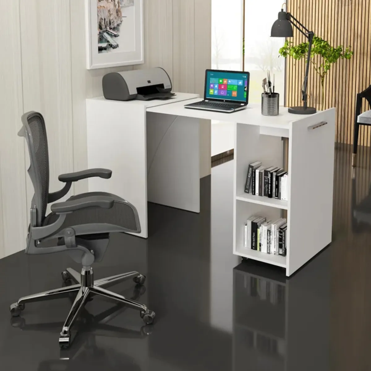 GENERICO - Escritorio Plegable Kinomi Blanco R&R MUEBLES
