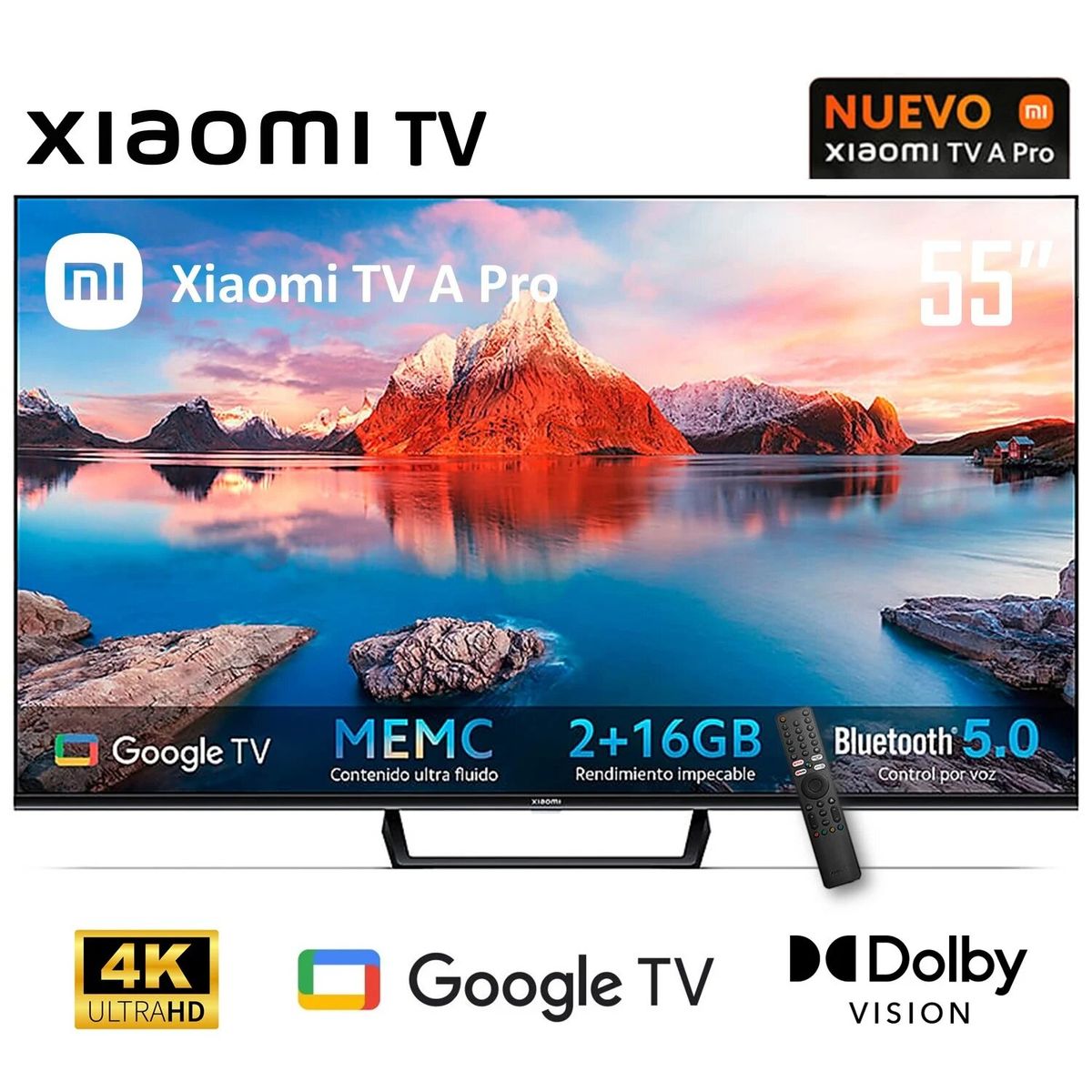 XIAOMI - TELEVISOR SMART TV XIAOMI UHD 4K 55 A PRO GOOGLE
