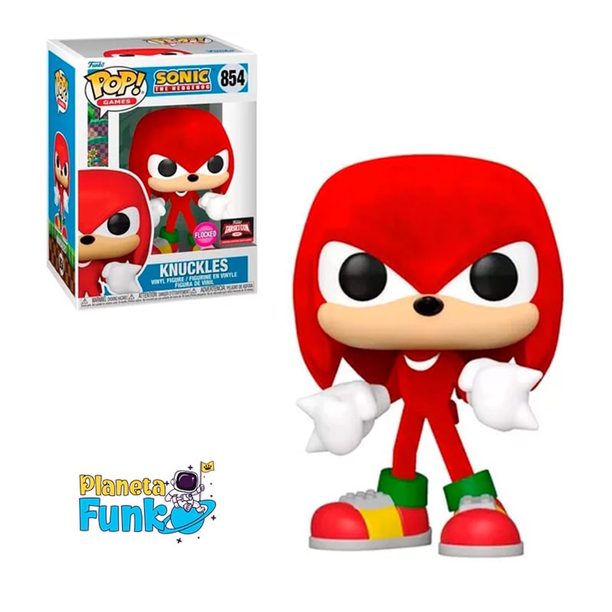 FUNKO - SONIC KNUCKLES FLOCKED FUNKO POP EXCLUSIVO