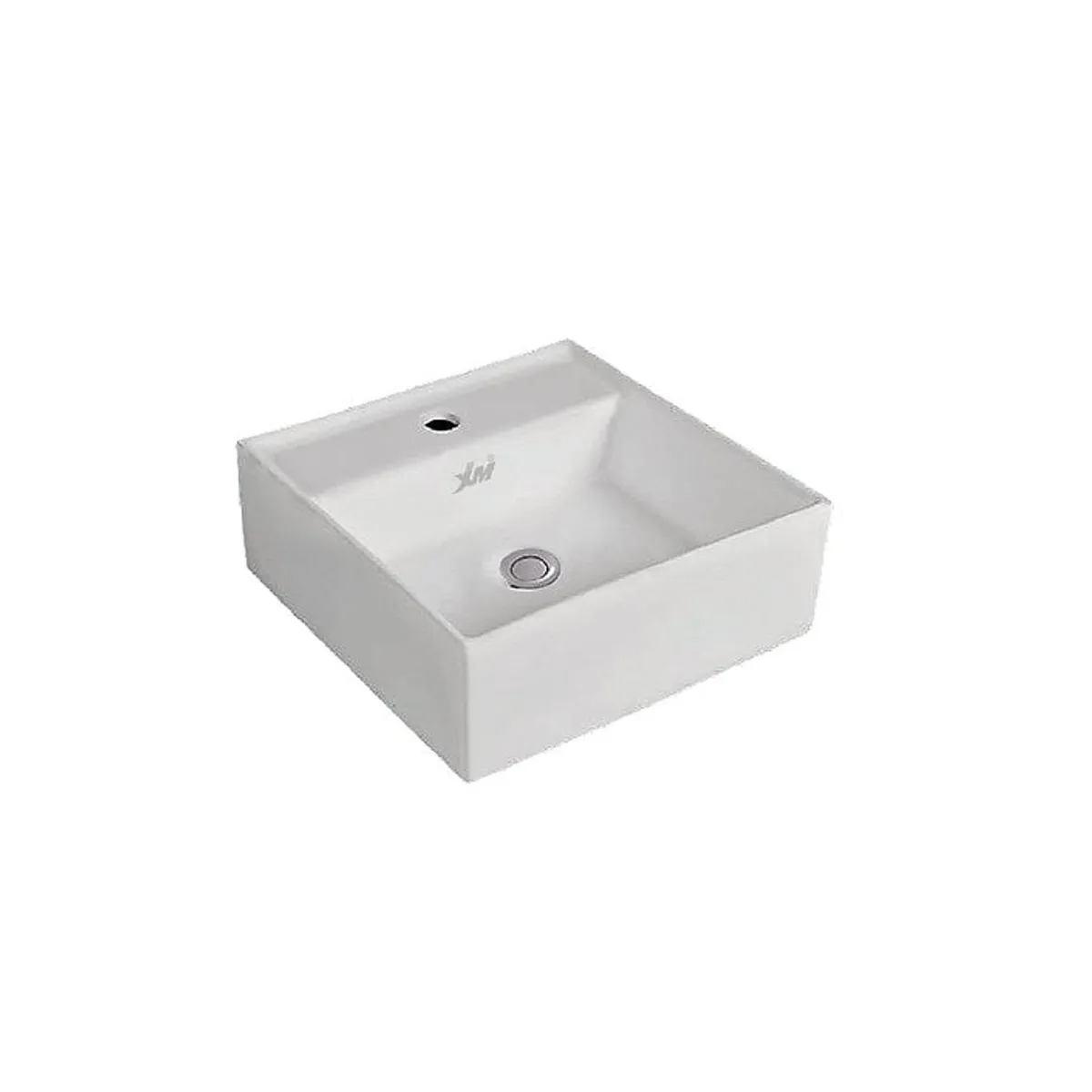 XM - Bowl Lavabo Ovalin de Loza Cuadrado  Blanco