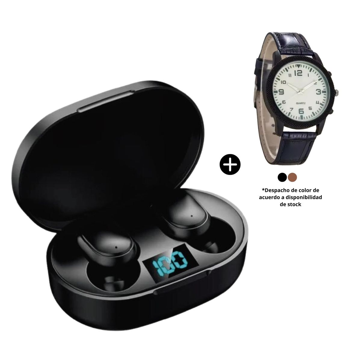 OEM - Audífonos Bluetooth Inalámbricos E7S + Reloj analógico de regalo