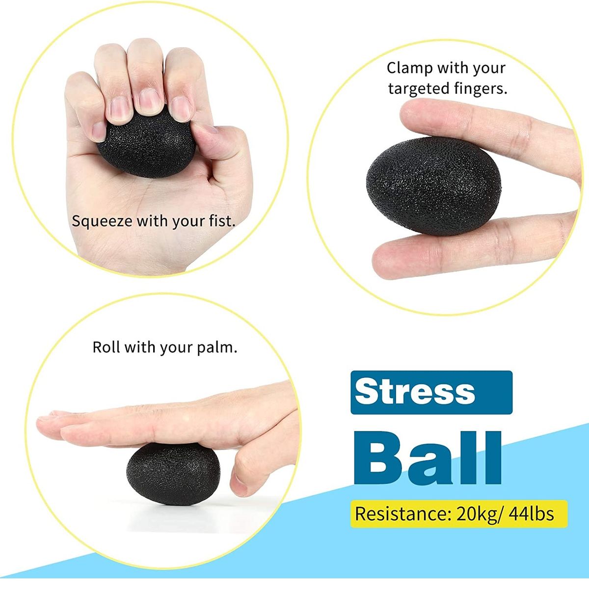 GENERICO - Hand Grip 60 Kg Contador Kit de Agarre Negro