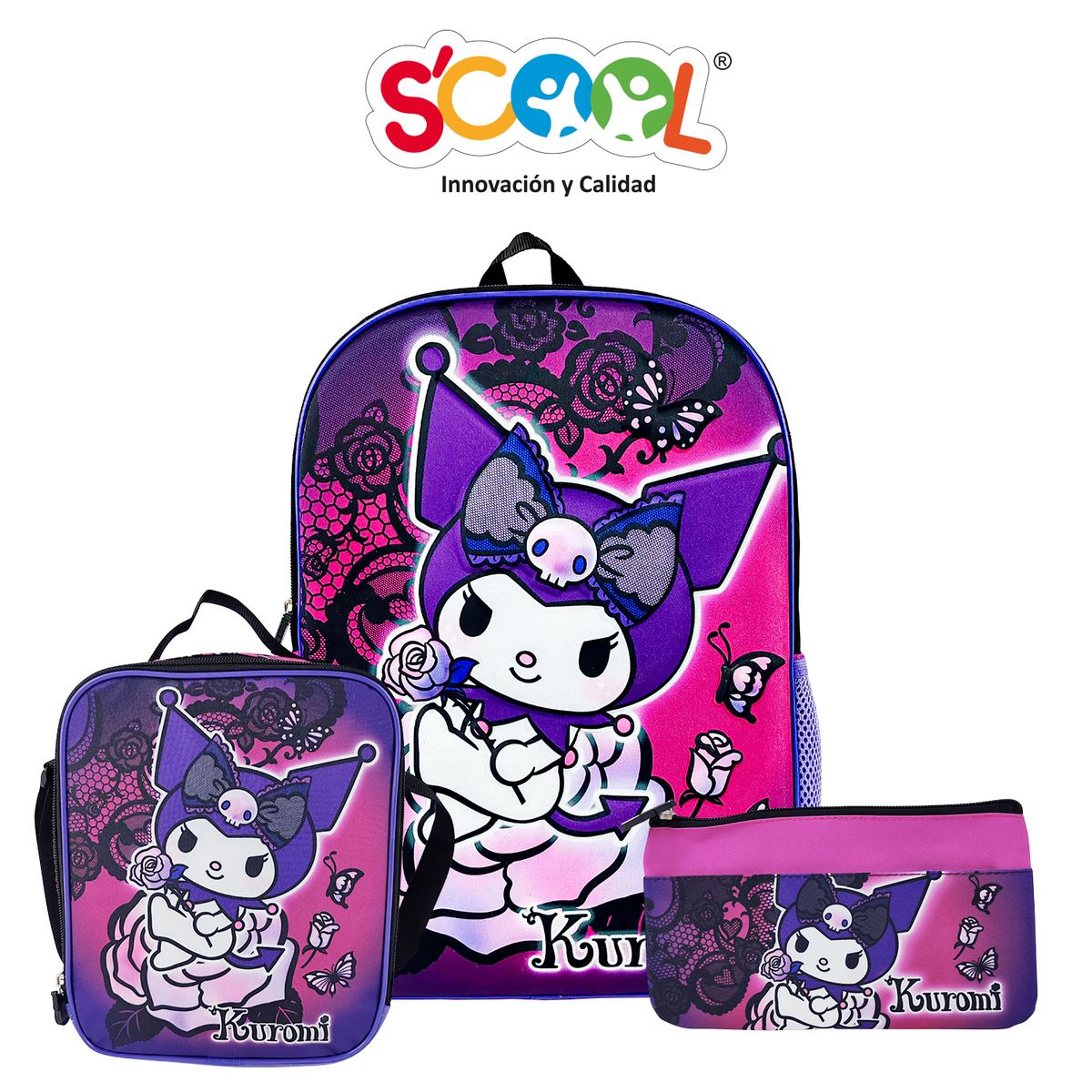 SCOOL - SET MOCHILA OFICIO RANGER EVA 3D KUROMI 804458