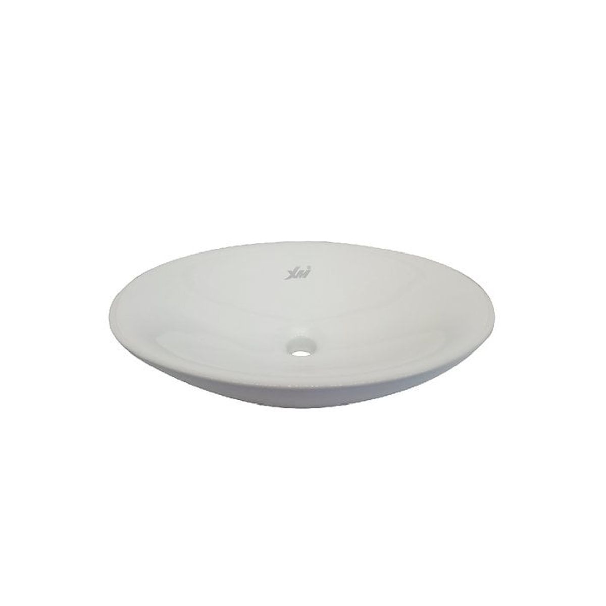 XM - Bowl Lavabo Ovalin de Loza Redonda Blanco