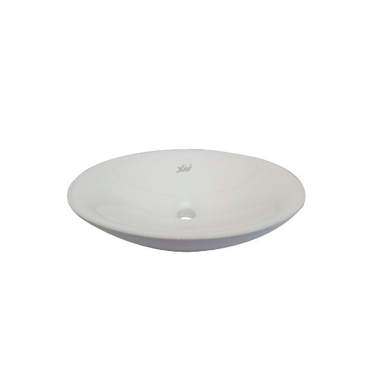 XM - Bowl Lavabo Ovalin de Loza Redonda Blanco