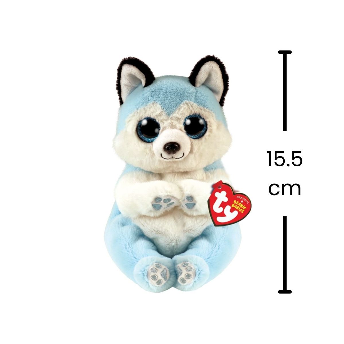 TY - PELUCHE TY BEANIE BELLIES THUNDER HUSKY AZUL REGULAR 40540