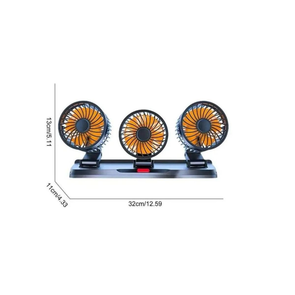 GENERICO - Ventilador 360° para Auto con Base Giratoria 24v