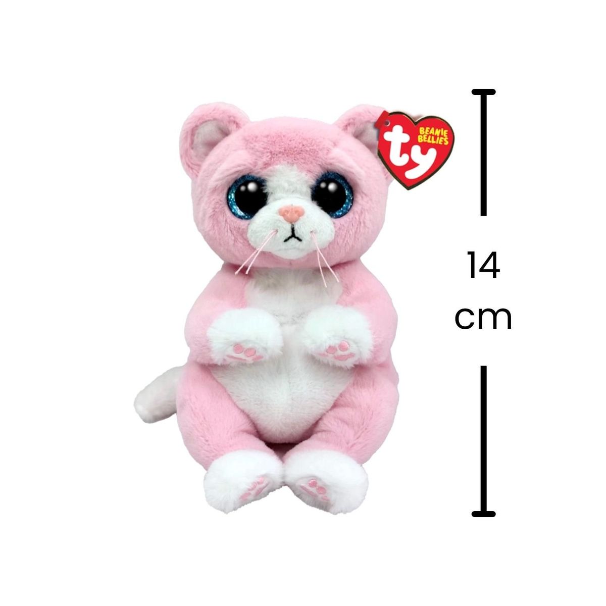 TY - PELUCHE TY BEANIE BELLIES LILLIBELLE GATO ROSA REGULAR 41283