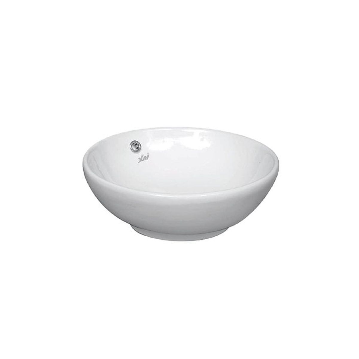 XM - Bowl Lavabo Ovalin de Loza Redonda Blanco