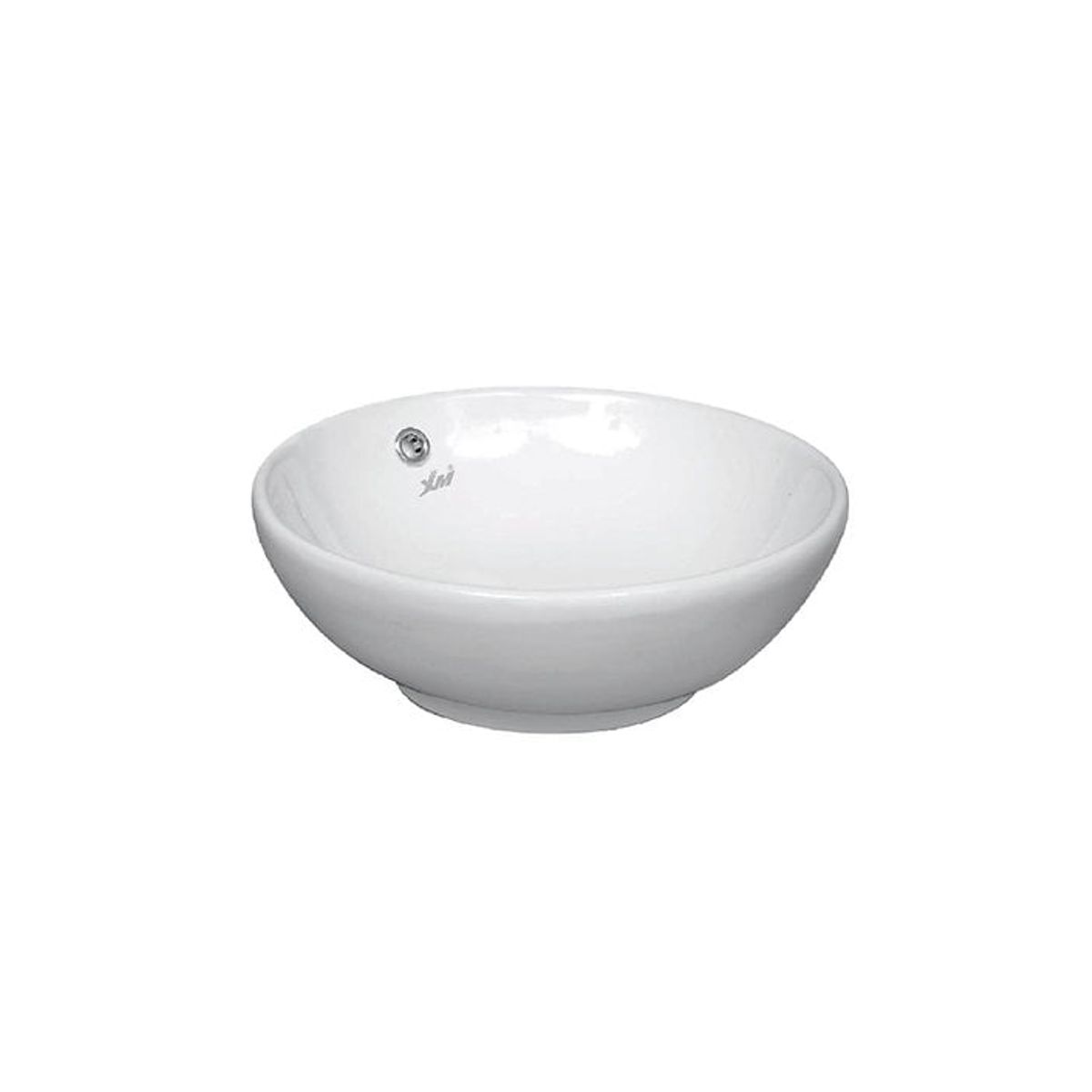 XM - Bowl Lavabo Ovalin de Loza Redonda Blanco