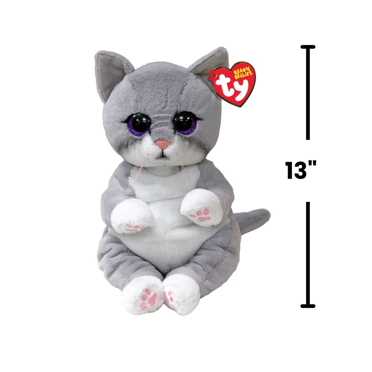 TY - PELUCHE TY BEANIE BELLIES MORGAN GATO GRIS MEDIANO 43203