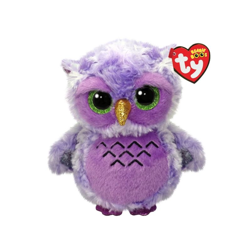 TY - PELUCHE TY BEANIE BOOS OWLIVIA BÚHO VIOLETA REGULAR 37364