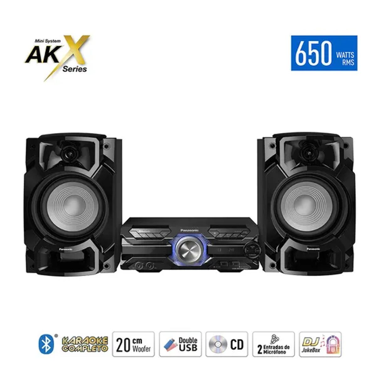 PANASONIC - Minicomponente Panasonic AKX520PSK 650W