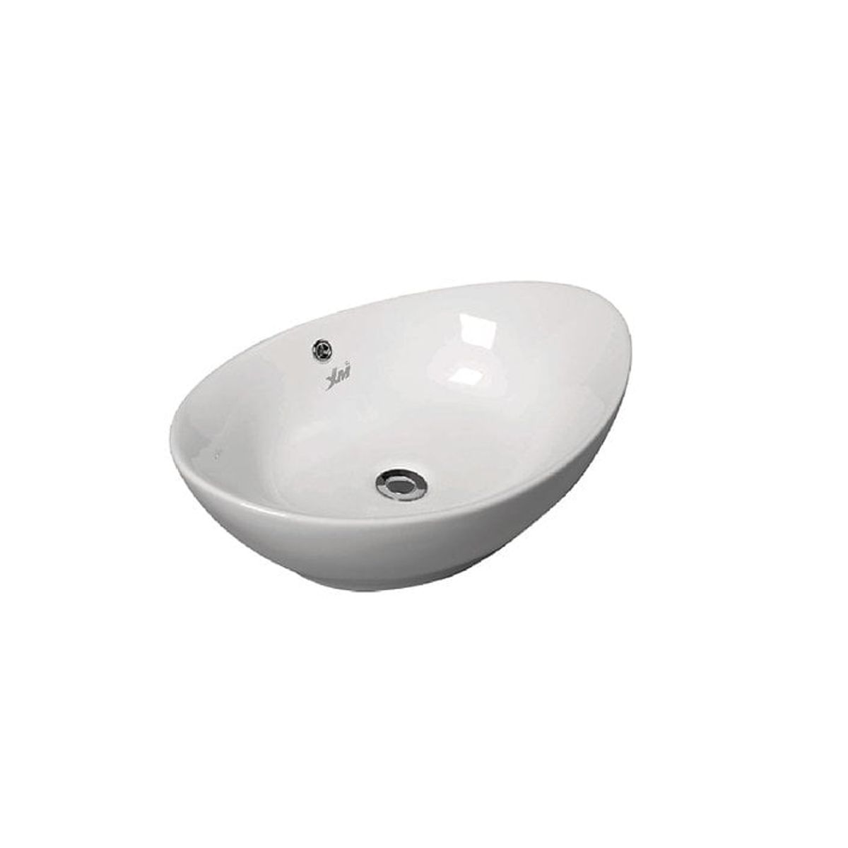 XM - Bowl Lavabo Ovalin de Loza Ovalado Blanco