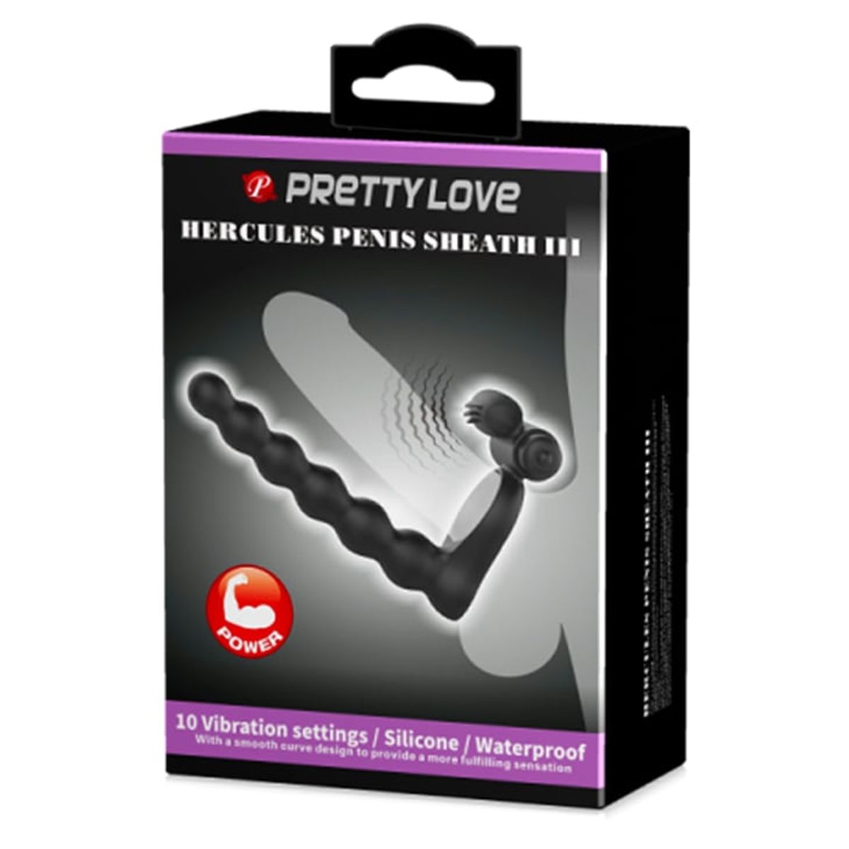 PRETTY LOVE - Anillo Vibrador Retardante y Plug Anal Hércules Juguete Sexual