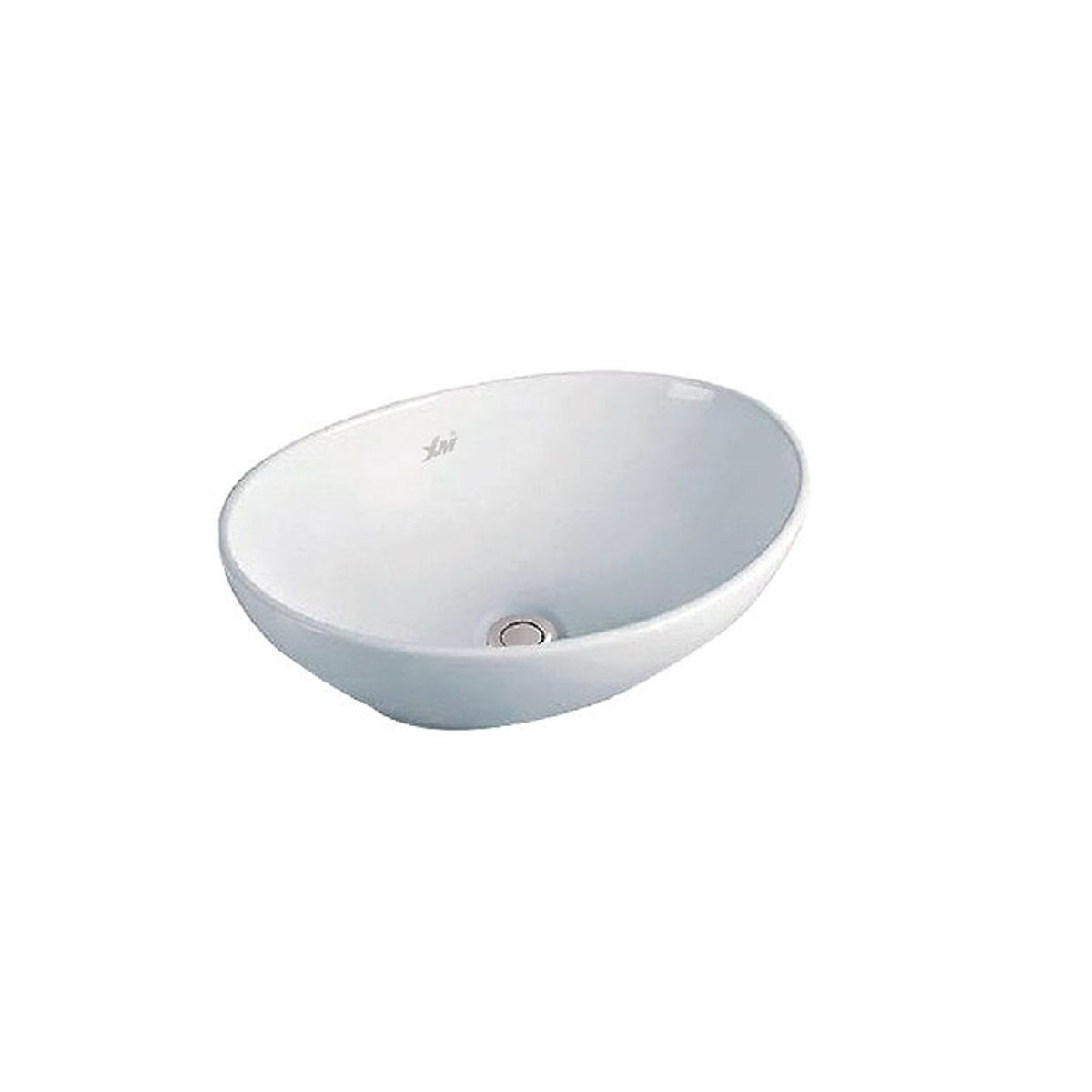 XM - Bowl Lavabo Ovalin de Loza Ovalado Blanco