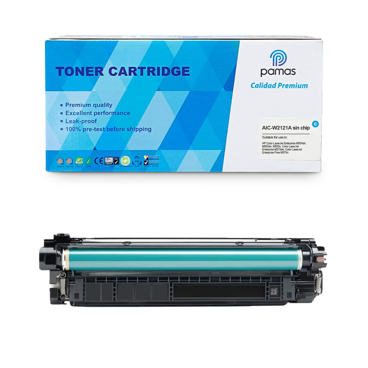 GENERICO - Toner PAMAS Compatible HP212A  W2120A Sin Chip  Cian