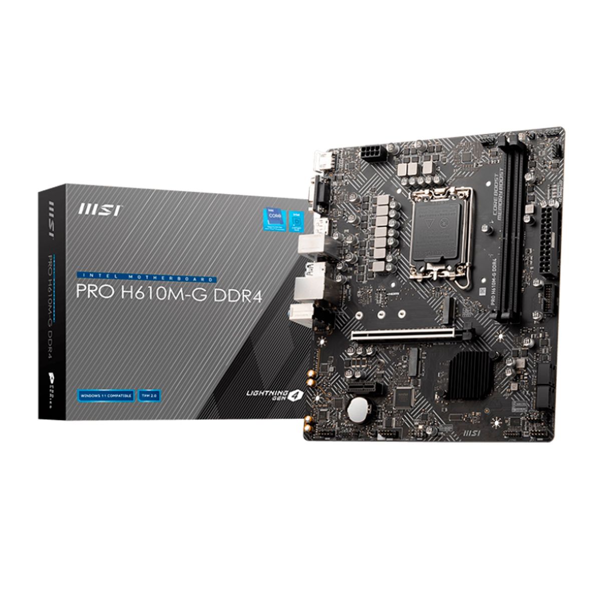 MSI - LGA 1700 INTEL MSI  NEGRO PN PRO-H610M-G-DDR4