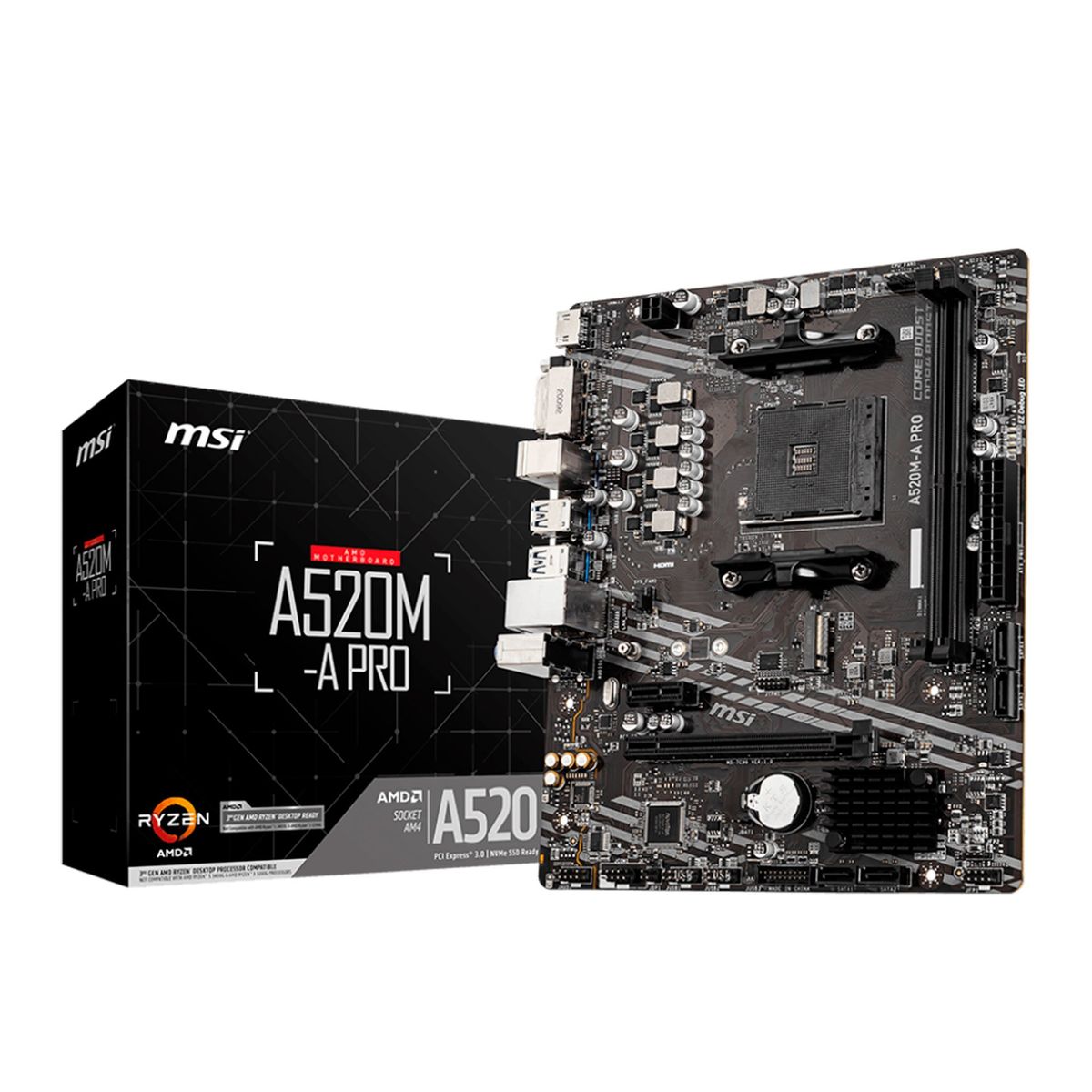 MSI - PLACA BASE MSI-AMD A520M NEGRO PN A520M-A-PRO