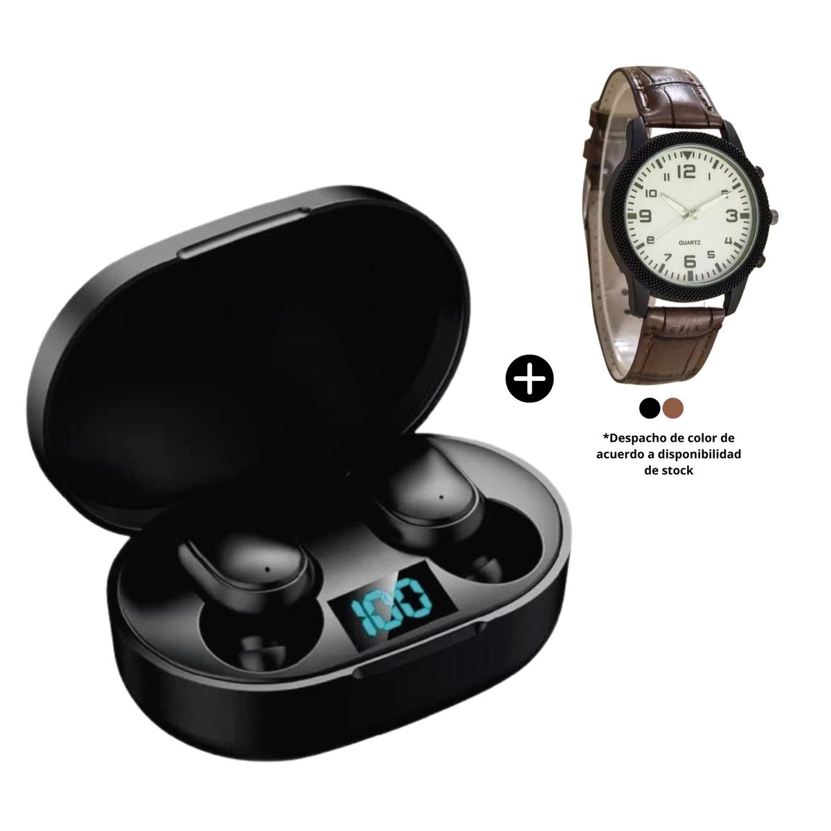 OEM - Audífonos Bluetooth Inalámbricos E7S + Reloj analógico de regalo