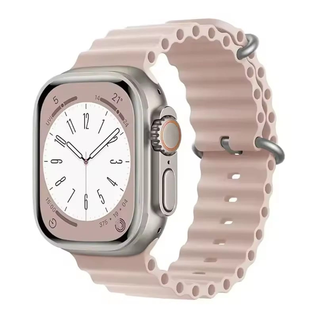 GENERICO - CORREA SILICONA OCEAN PARA WATCH 38-40-41-42 mm serie 10 PINK
