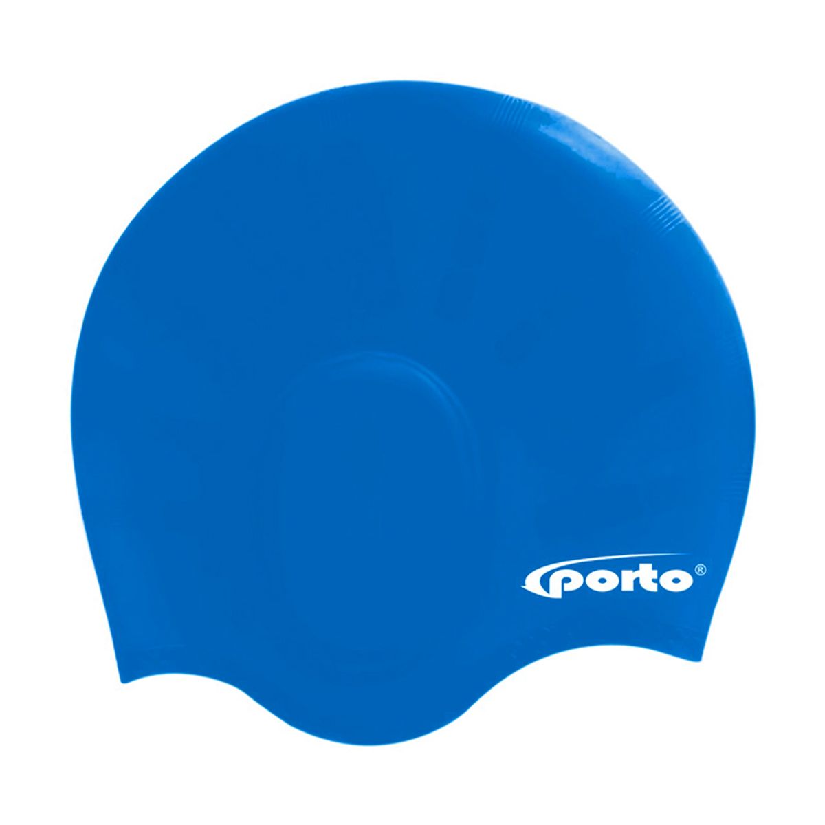 PORTO - GORRO DE NATACIÓN DE SILICONA CON OREJERAS PORTO AZUL